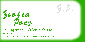 zsofia pocz business card